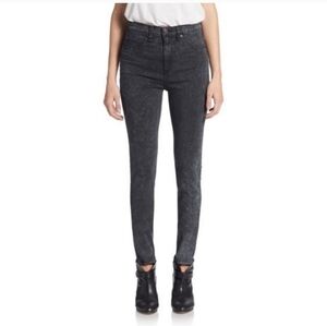 Rag and Bone Acid Wash Black Denim Leggings  Leggings Size 26
